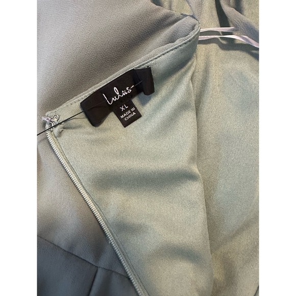 Lulus soft green XL spaghetti strap long formal - Picture 7 of 9